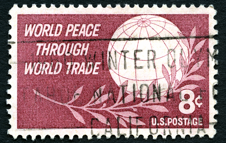World Peace Through World Trade Stamp from 1959